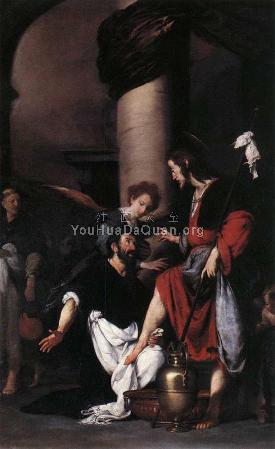 St Augustine Washing the Feet of Christ - 贝尔纳多·斯托茨